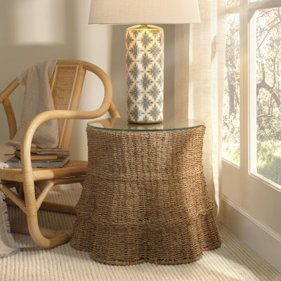 Table d'appoint Falda Seagrass, naturel
