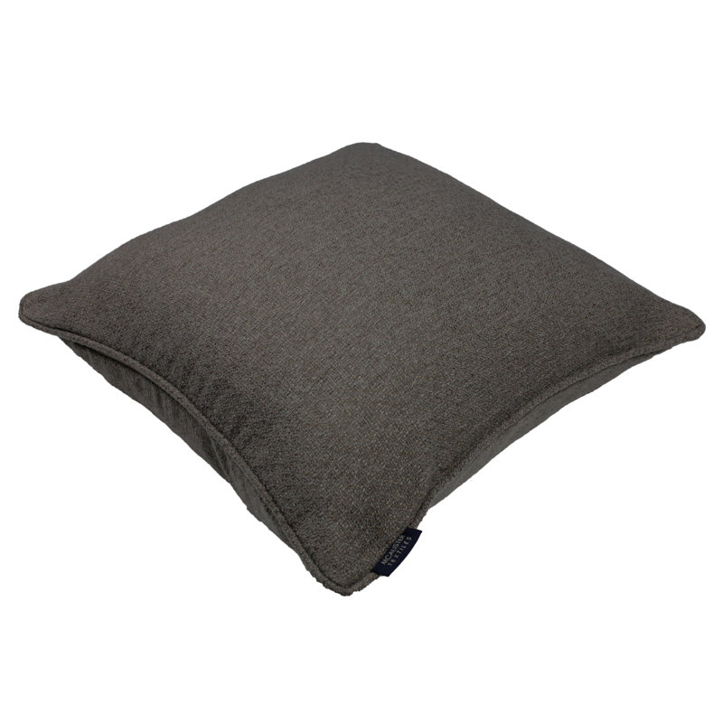 Aubryana Throw Pillow Cover, Charcoal Grey, 43cm H x 43cm W x 1cm D
