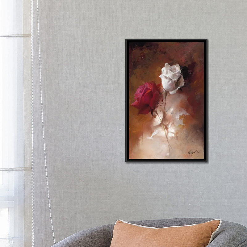 « a couple i », impression sur toile, H 26 po x l 18 po x P 1,5 po, Toile encadrée noire, Pas de tapis