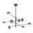 Modern 8 Light LED Black Linear Chandelier