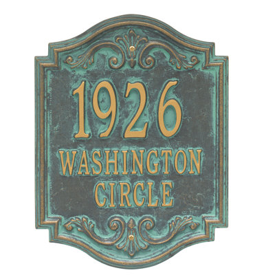 Signature Series 3-Line Wall Address Plaque