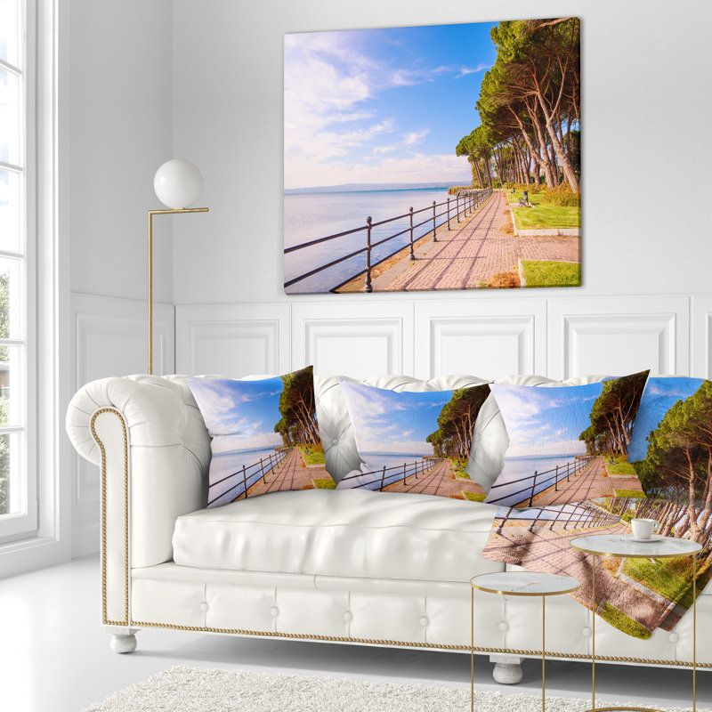 Coussin Schafer Landscape Promenade, 16 po x 1 po, Coussin décoratif