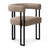 18" Seat Height Upholstered Tweed Dining Armchair-563109133