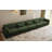 Maelina 5 - Piece Upholstered Green Corduroy Modular Sectional Sofa with Pillow Back and Solid Wood Legs-244594891-244594887