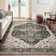 Soft Oriental Vintage Washable Distressed Area Rug - Green
