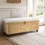 Banc de rangement rembourré en osier avec coussin amovible Leimomi-379316579