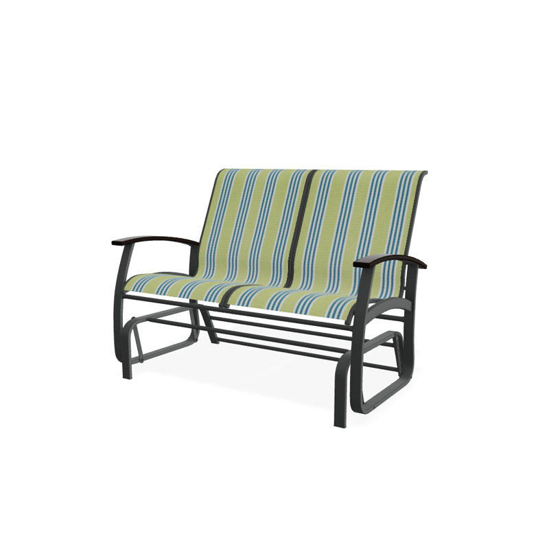 Belle Isle Outdoor Glider, Night, Kona P10, Textured Graphite
