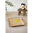  Ceramic Serving Platter Toast Design Decorative Serveware for Tabletop Decor Brown Multicolor Glazed Finish-1179818001