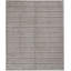 Hand Knotted Striped Area Rug in Beige