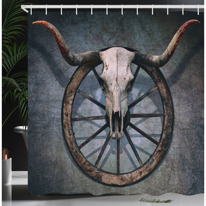 Shower Curtain with Hooks Included, 70"H x 69"W