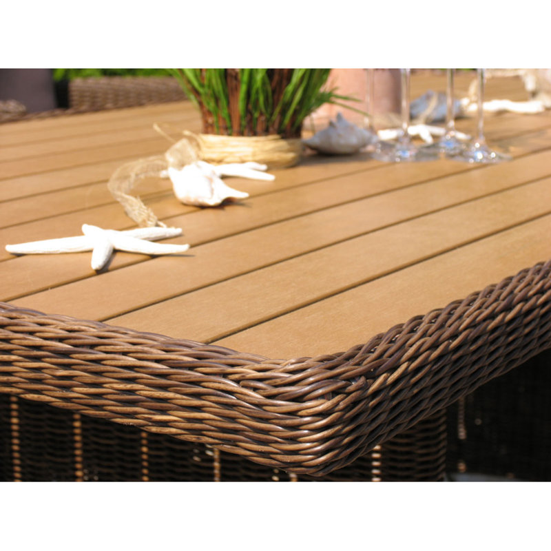 Goodrich Square Wicker Outdoor Bistro Table , 90cm cm W 90cm cm D