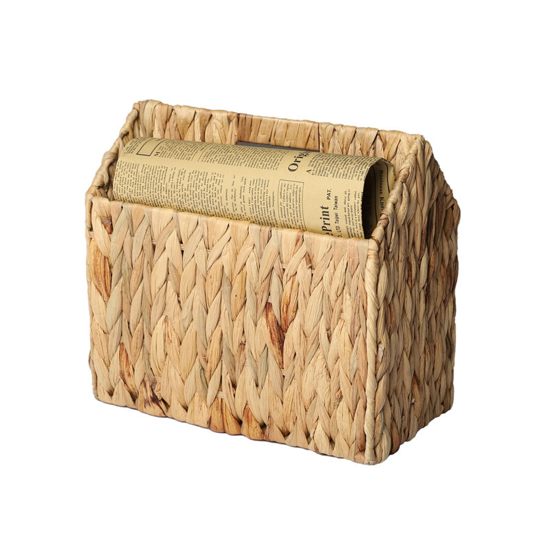 Porte-revues en osier avec porte-revues et porte-revues (naturel)