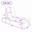 Chaise longue d'extérieur en bois d'acacia avec dossier inclinable réglable et coussins épais pour piscine, jardin, balcon-133211064