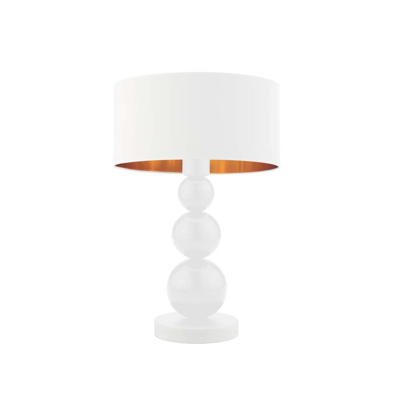Ruffy Metal Desk Lamp, White, White