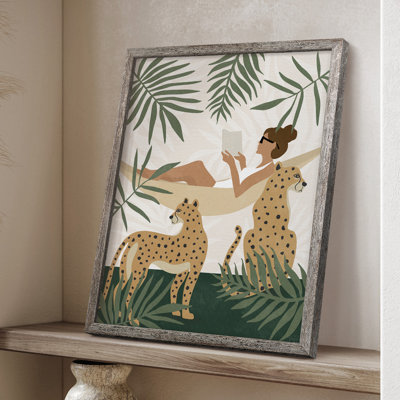 Tropical Reading II Framed Print - Solid Wood 49945