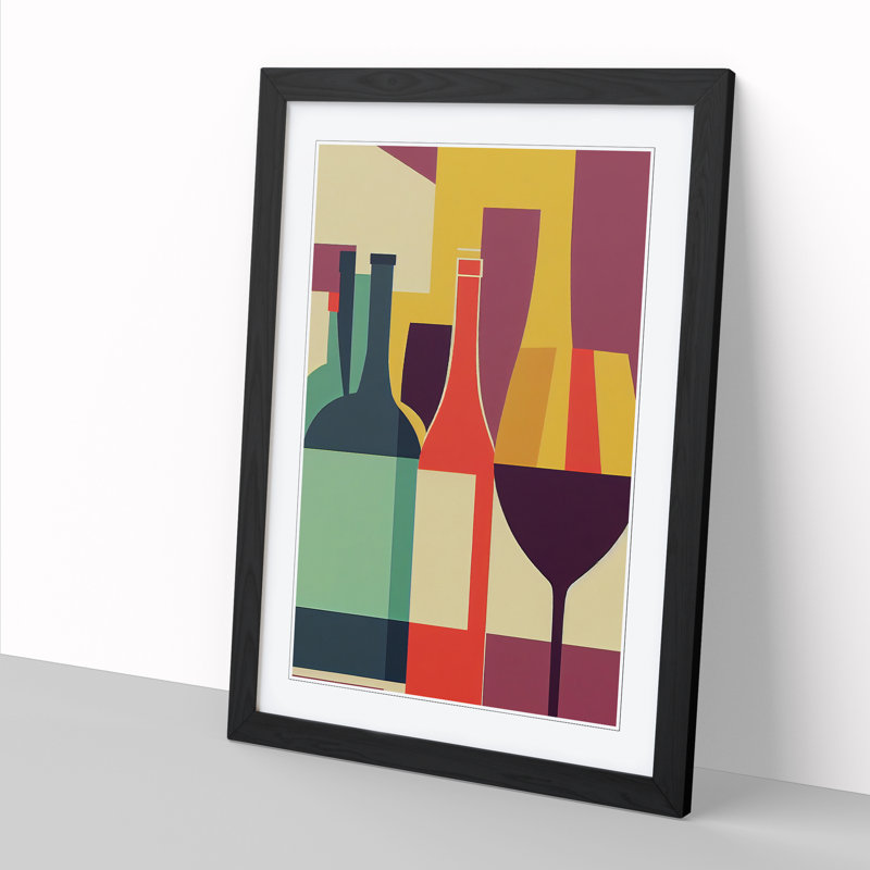Wyndemere Retro Wine Art Vol.1 1 Piece Wall Art, 46cm H x 34cm W x 2cm D, Oak