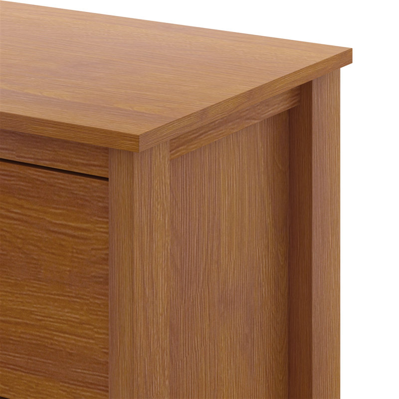 Isenbert 6 Drawer 47.2" W Standard Dresser, Amber Walnut