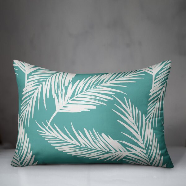 Mulzeart Set of 2, Cotton Embroidery Tropical Leaf Palm Pattern Throw Pillow Covers, Woven Comfy Decorative Pillows Covers Cushion Case for Couch