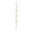 Patericia Metal Slim Stacked Chain 6 Layer Gold Wall Mirror with Tear Drop Pattern