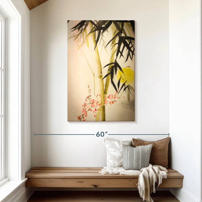 Harnek Bamboo And Plum Blossoms, 45" H x 30" W