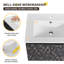 Meuble-lavabo simple 24 po avec plateau en céramique Gallipolis