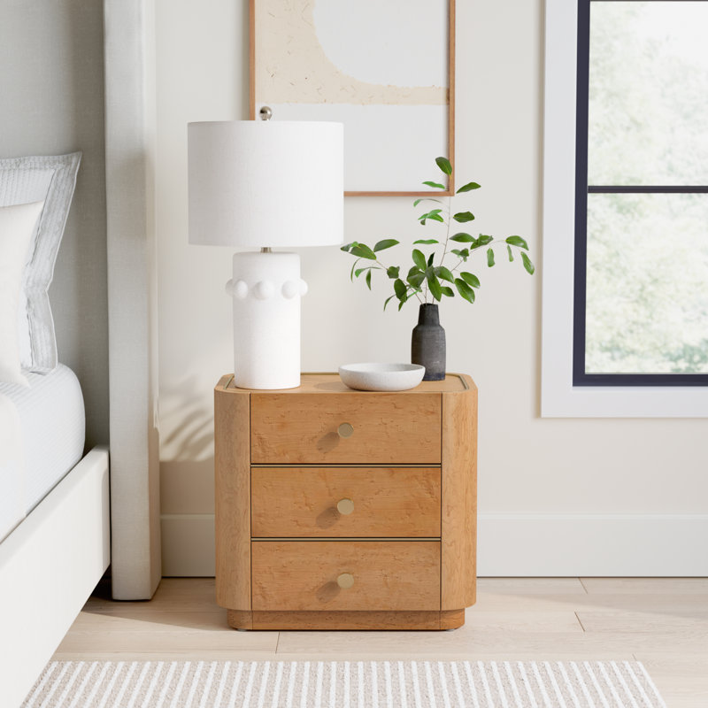 Yuna 3 Drawer 22" Nightstand