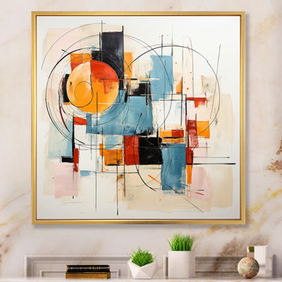 Janira - Fusion Mid-Century abstrait coloré - impression