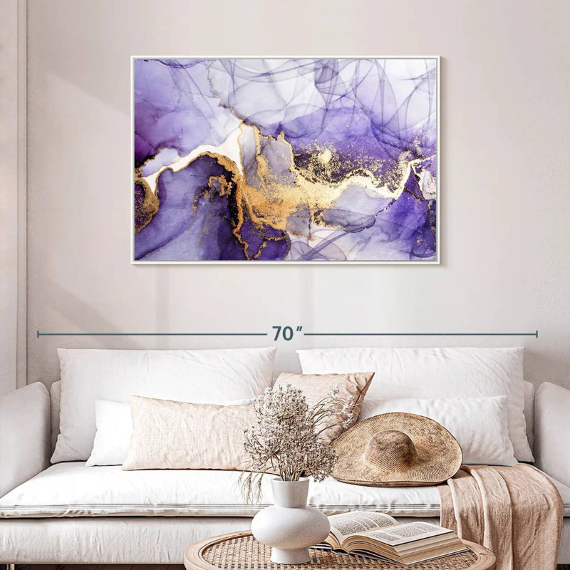 Purple Haze Cherree, 25" X 17", Floating Frame White