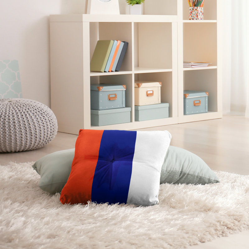  Coussin de sol touffeté, 26 po x 26 po, Bleu