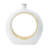 Round Vase,White/Gold