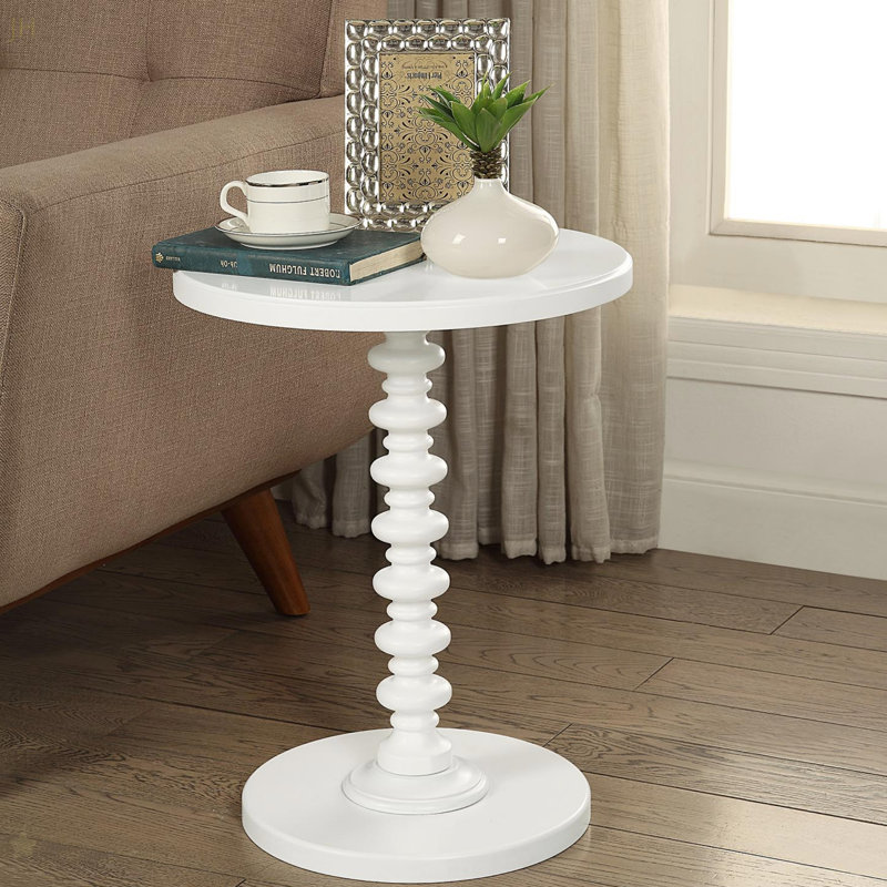 Acton White Finish Accent Table