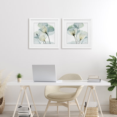 Divine Fate Flowers 2pc Framed Print Under Glass Set, design by Albert Koetsier