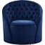 Fauteuil demi-tonneau pivotant en velours Alessio-551895571