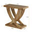 Table de bout Farmhouse avec support en queue de poisson, table d'appoint étroite
