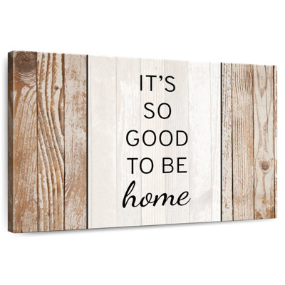 Plaque murale «Good to be home»