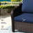 3-Seat PE Wicker Outdoor Patio Sofa with 4" Cushions-659815420