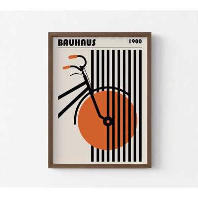 Affiche de vélo Bauhaus - Conception géométrique abstraite