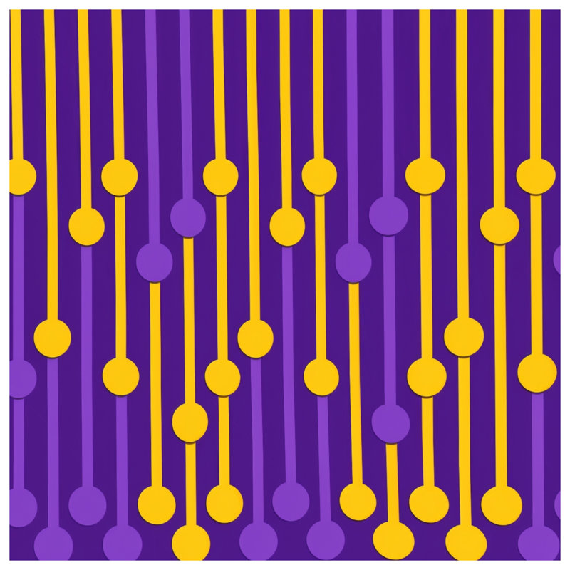 Édredon mauve à motif de cercles mauves, Grand lit