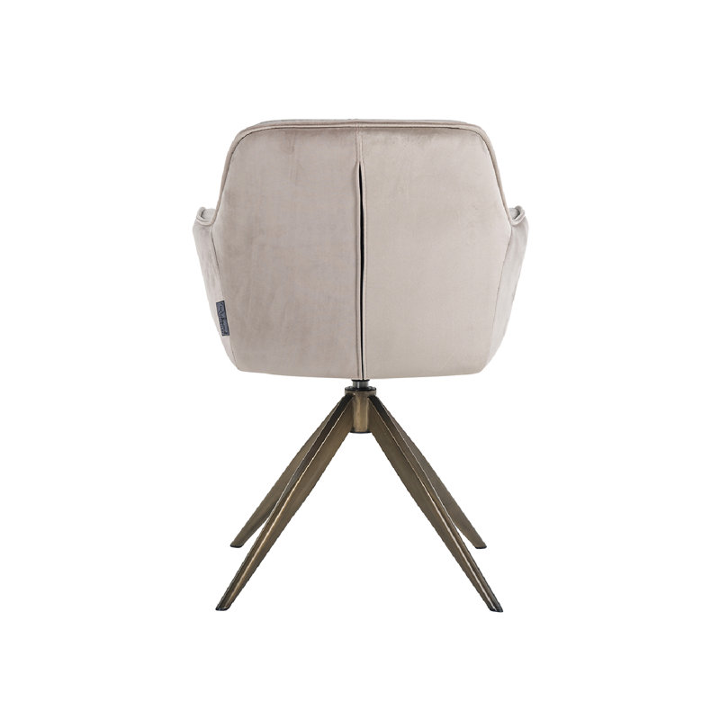 Aline Swivel Armchair, Brown 100% Polyester