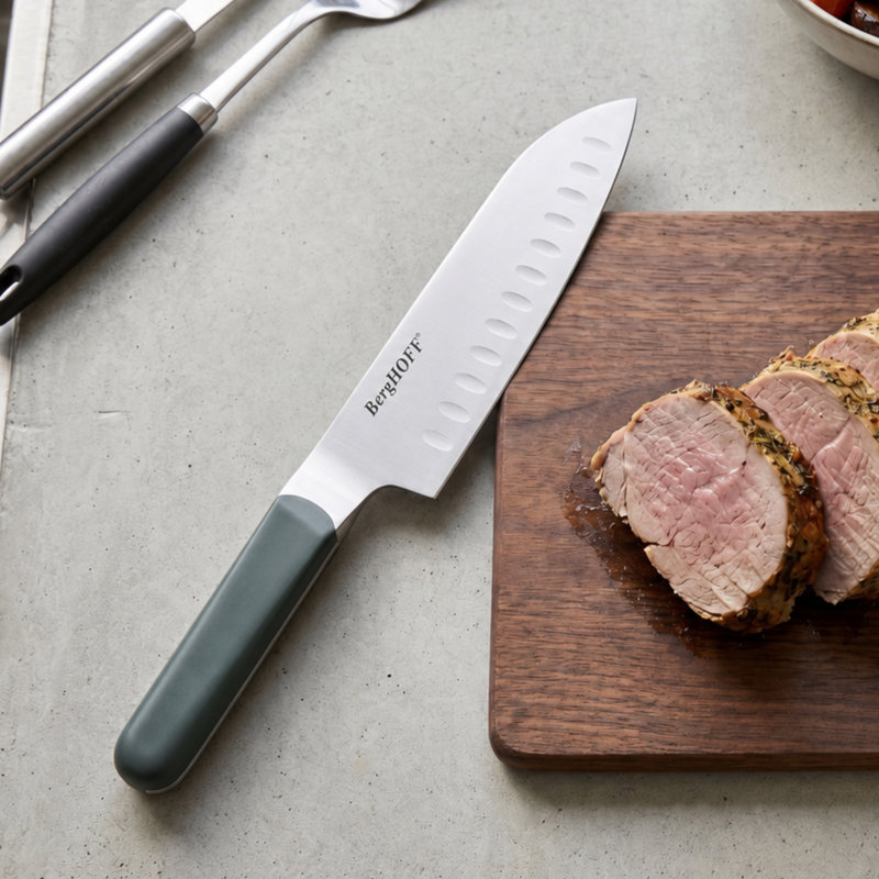 Couteau Santoku BergHOFF Elements en acier inoxydable 6,5 po, vert, Green