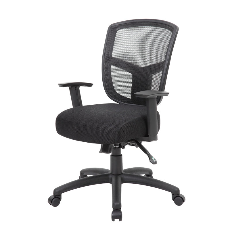 Oyo Swivel Task Chair, Black Mesh, Commercial Multi-Tilt, Caster Wheels