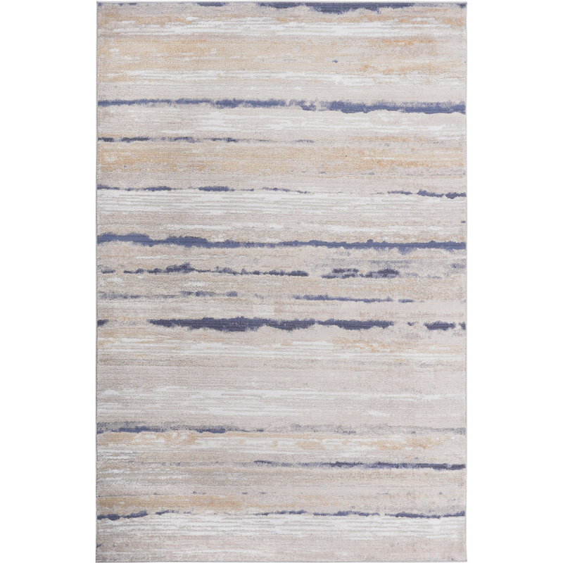 Loom & Area Rug 5x7, /blue Striped Pattern, Non-shedding, Stain , Suits Various Rooms In House 5x7 Rug, Stripe For Home Living And Office Spaces