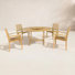 Ialiyah 4 - Person Teak Patio Dining Set with Round Table