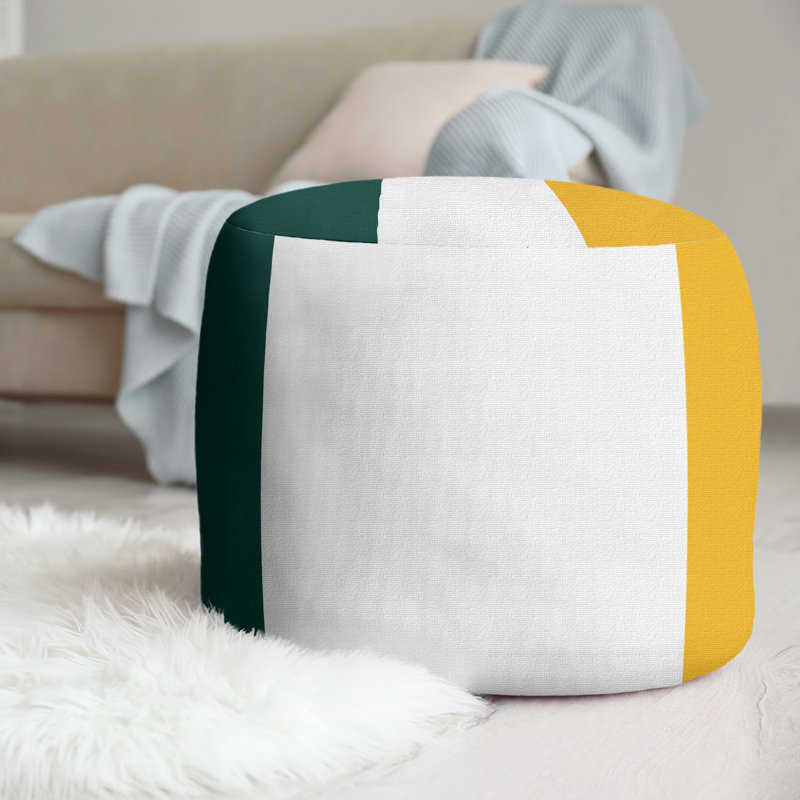 repose-pieds rond 20,5", Vert / Blanc / Or