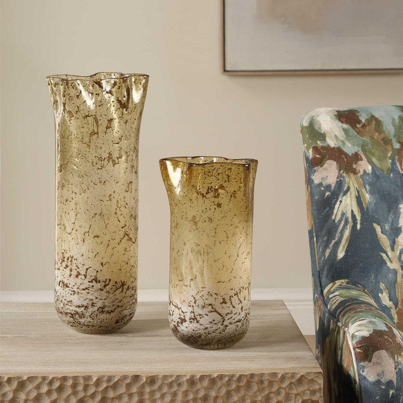 Uttermost Rhine Seeded Glass Vases
