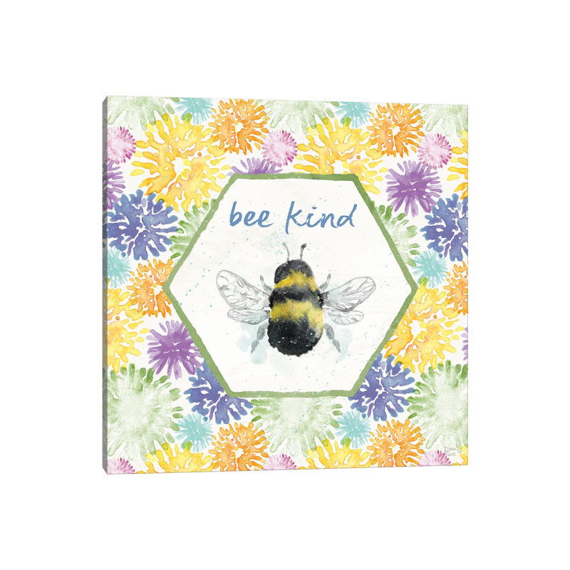 Bee Harmony VII by Dina June - Painting on Canvas, Wrapped Canvas, 45.72cm H x 45.72cm W x 3.81cm D