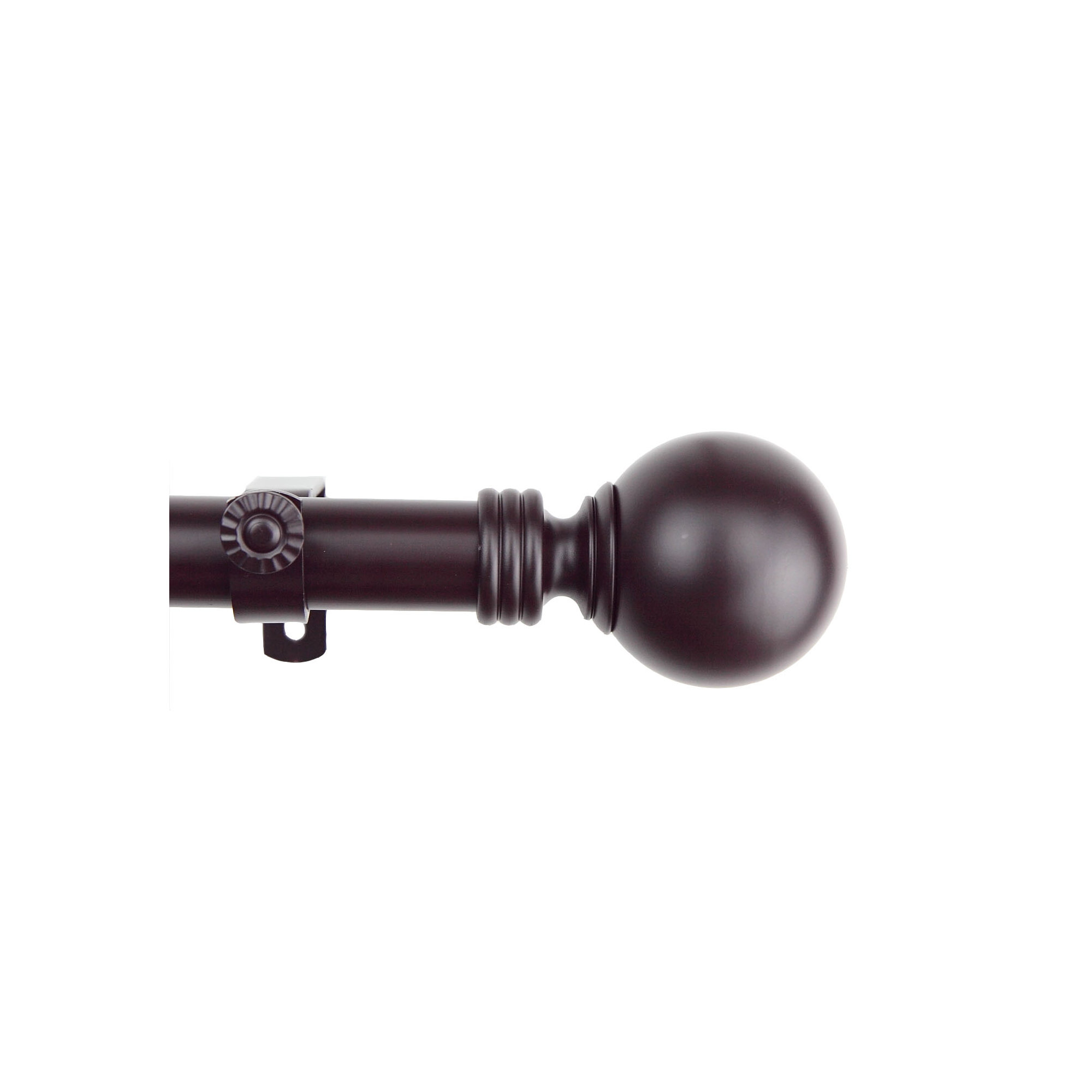 Orpha Single Curtain Rod, Mahogany, 28" - 48"