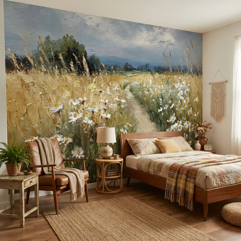 Papier peint paysage mural Wildflowers, Textured Non-Pasted, 140"x108"