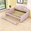 Lit de jour rembourré en velours avec couchette simple Searle-1495482603