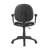 Blair Swivel Task Armchair With Contour Back, Caster Wheel, Black Vinyl